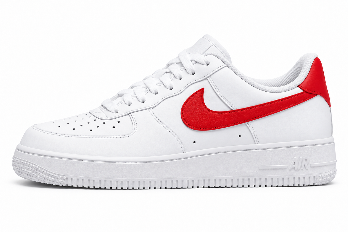 Nike Air Force 1 Low White-Red — cote