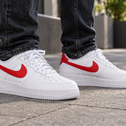 Nike Air Force 1 Low White-Red — porte