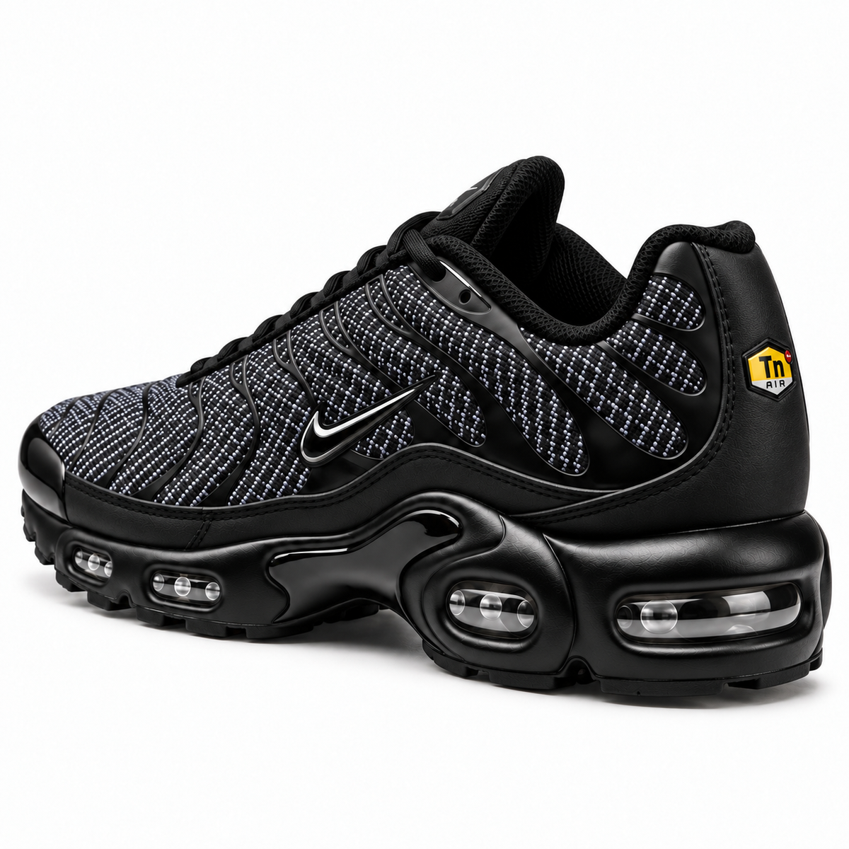 [color:Noir / micro-motif gris] Nike Air Max Plus TN | 3/4 talon
