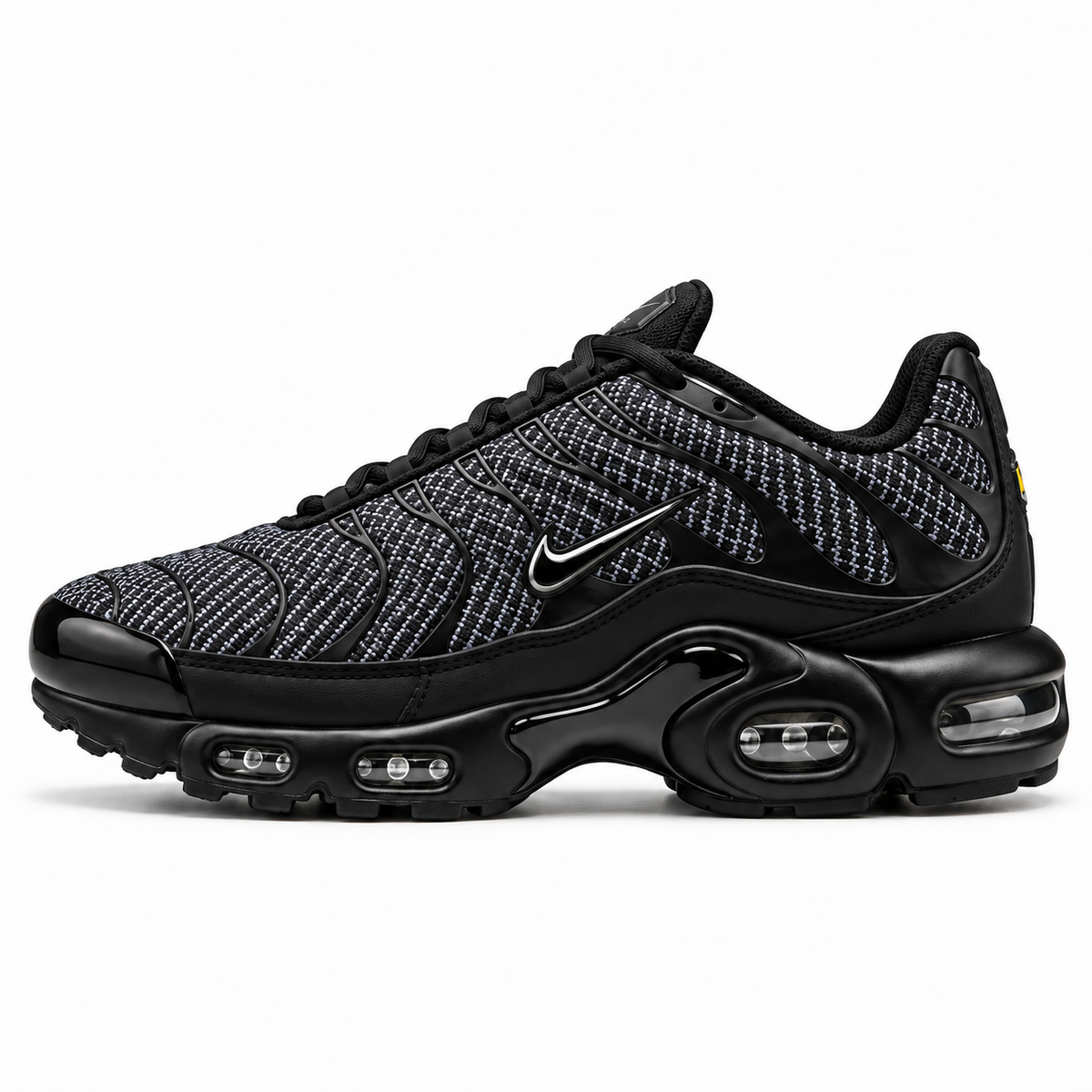 [color:Noir / micro-motif gris] Nike Air Max Plus TN | Côté