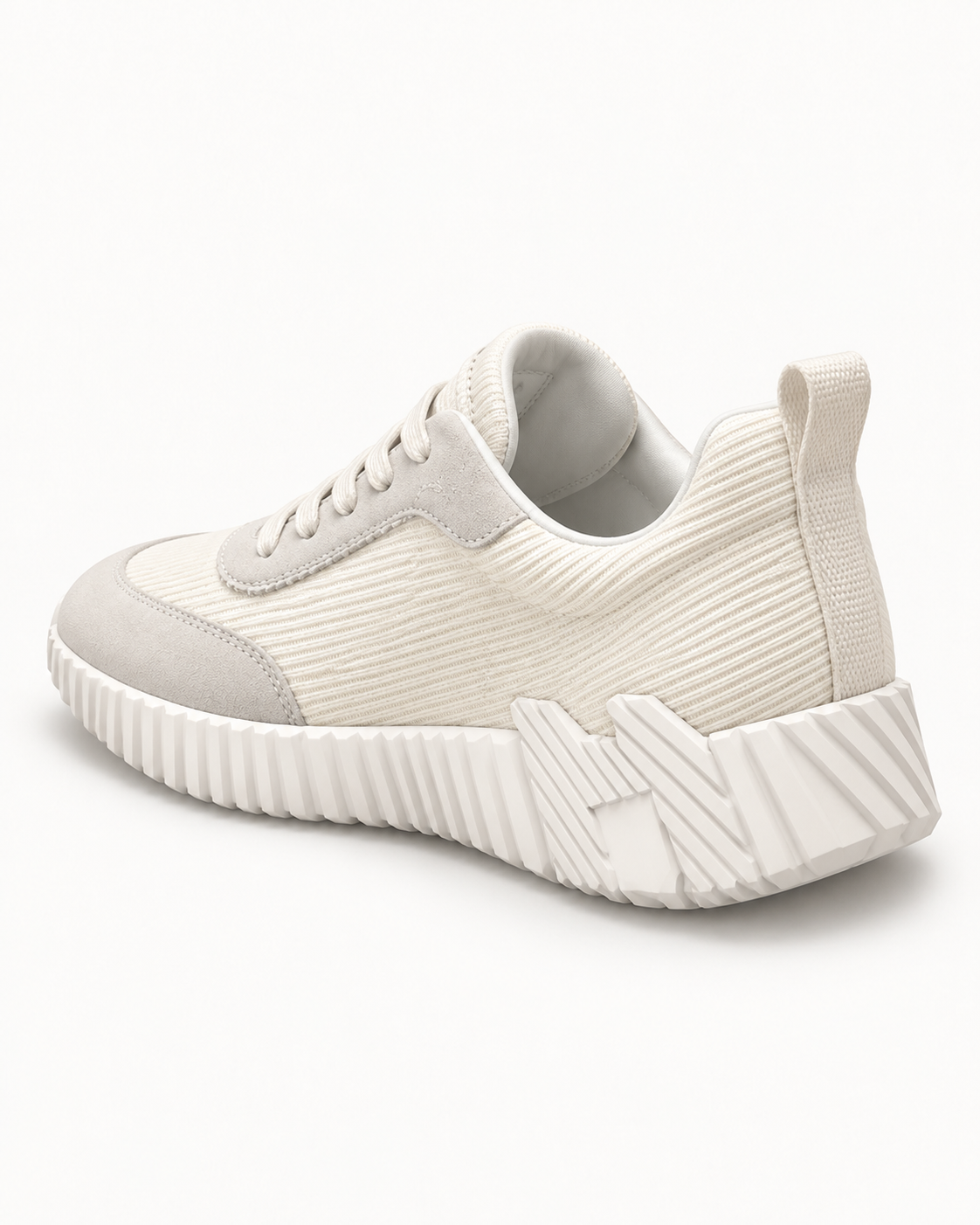 Hermès Bouncing Écru / Blanc — 3/4 arrière