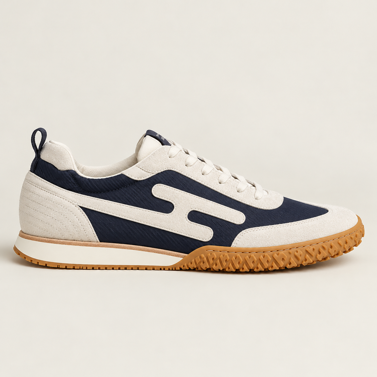 [color:Marine / Écru] Hermès Jet Marine / Écru — côté