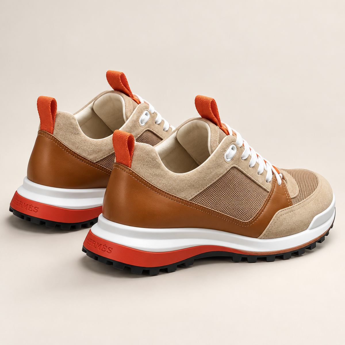 Leader — Beige / Marron — 3/4 arrière