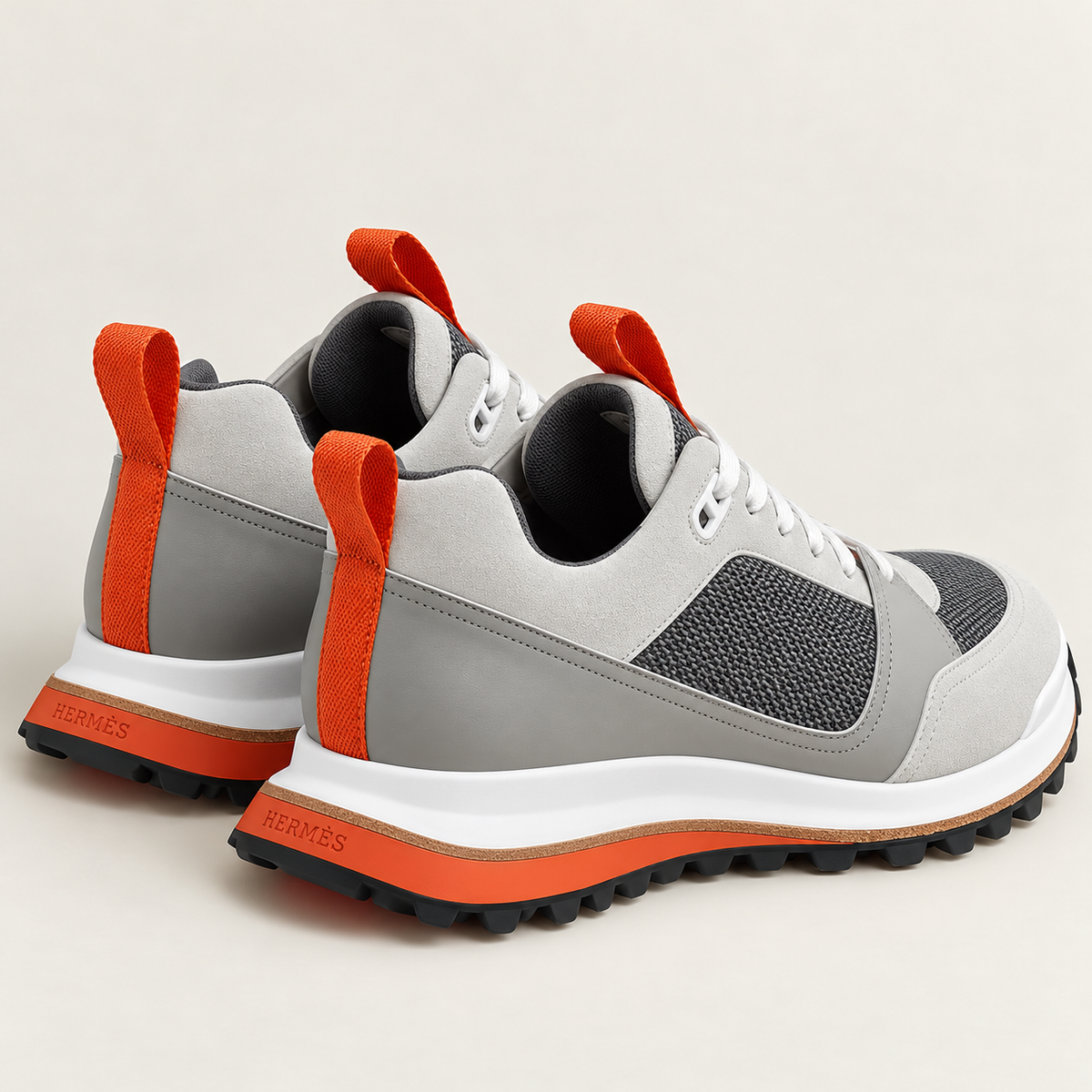 Leader Gris/Orange — 3/4 arrière