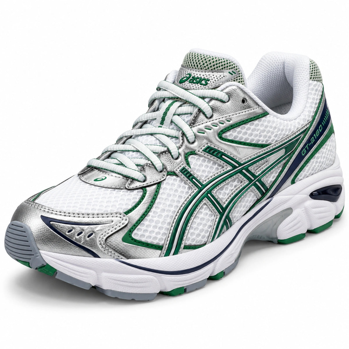[color:Blanc-argent-vert] ASICS GT-2160 | 3/4 avant