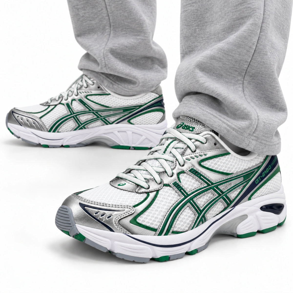 [color:Blanc-argent-vert] ASICS GT-2160 | Porté
