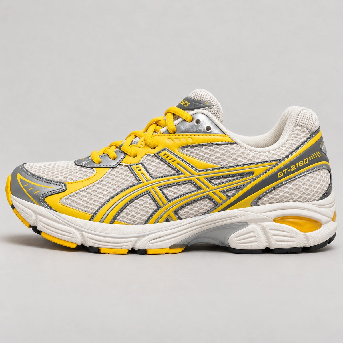 [color:Argent-jaune — lacets jaunes] ASICS GT-2160 | Profil extérieur