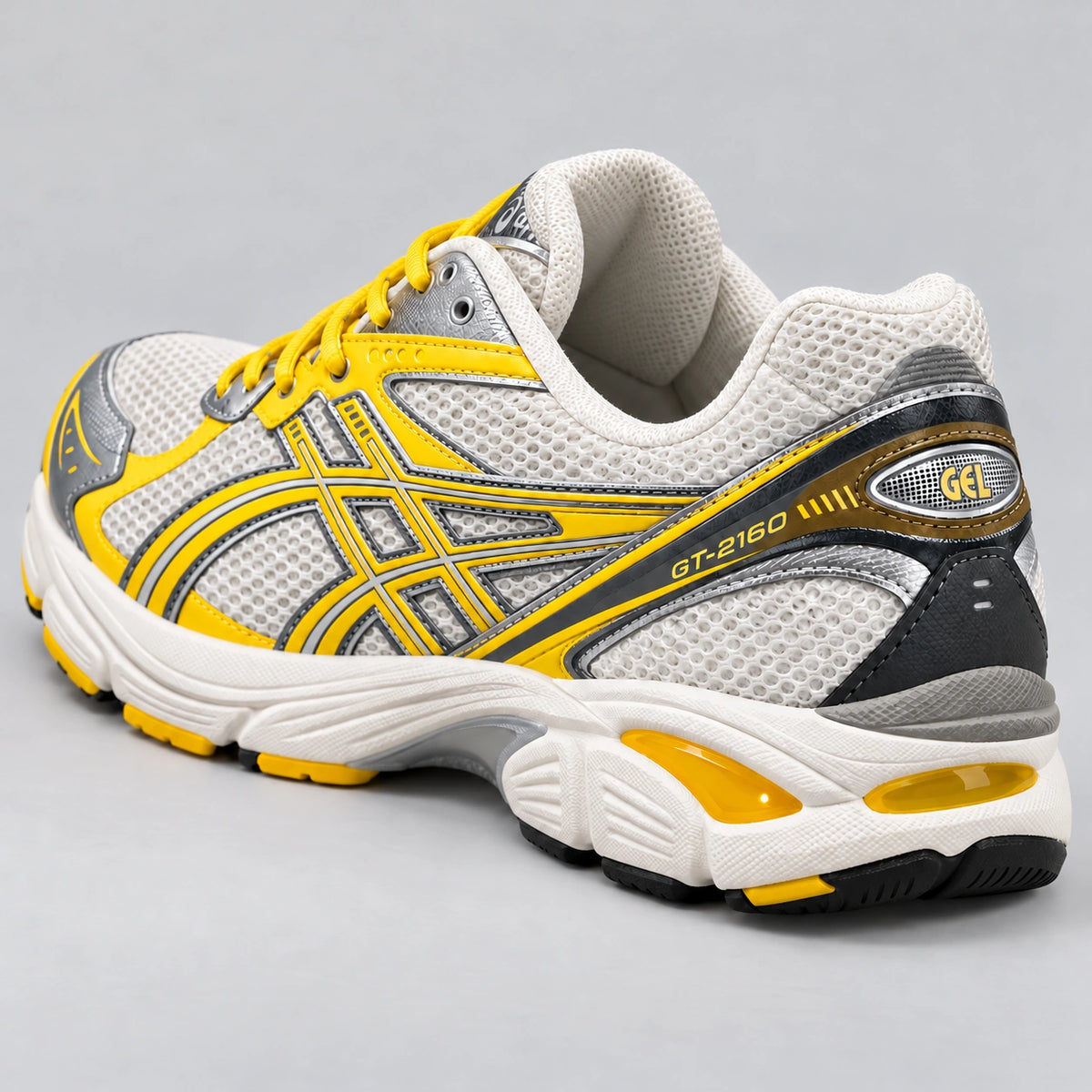 [color:Argent-jaune — lacets jaunes] ASICS GT-2160 | 3/4 arrière