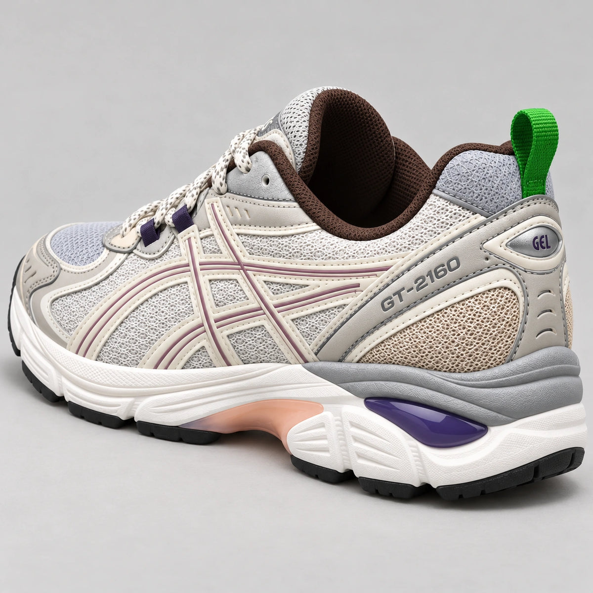 [color:Crème-gris-marron] ASICS GT-2160 | 3/4 arrière