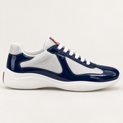 [color:Marine et argent] Prada — Sneakers America’s Cup | Profil extérieur