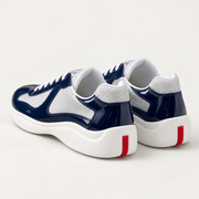 [color:Marine et argent] Prada — Sneakers America’s Cup | 3/4 arrière / talon