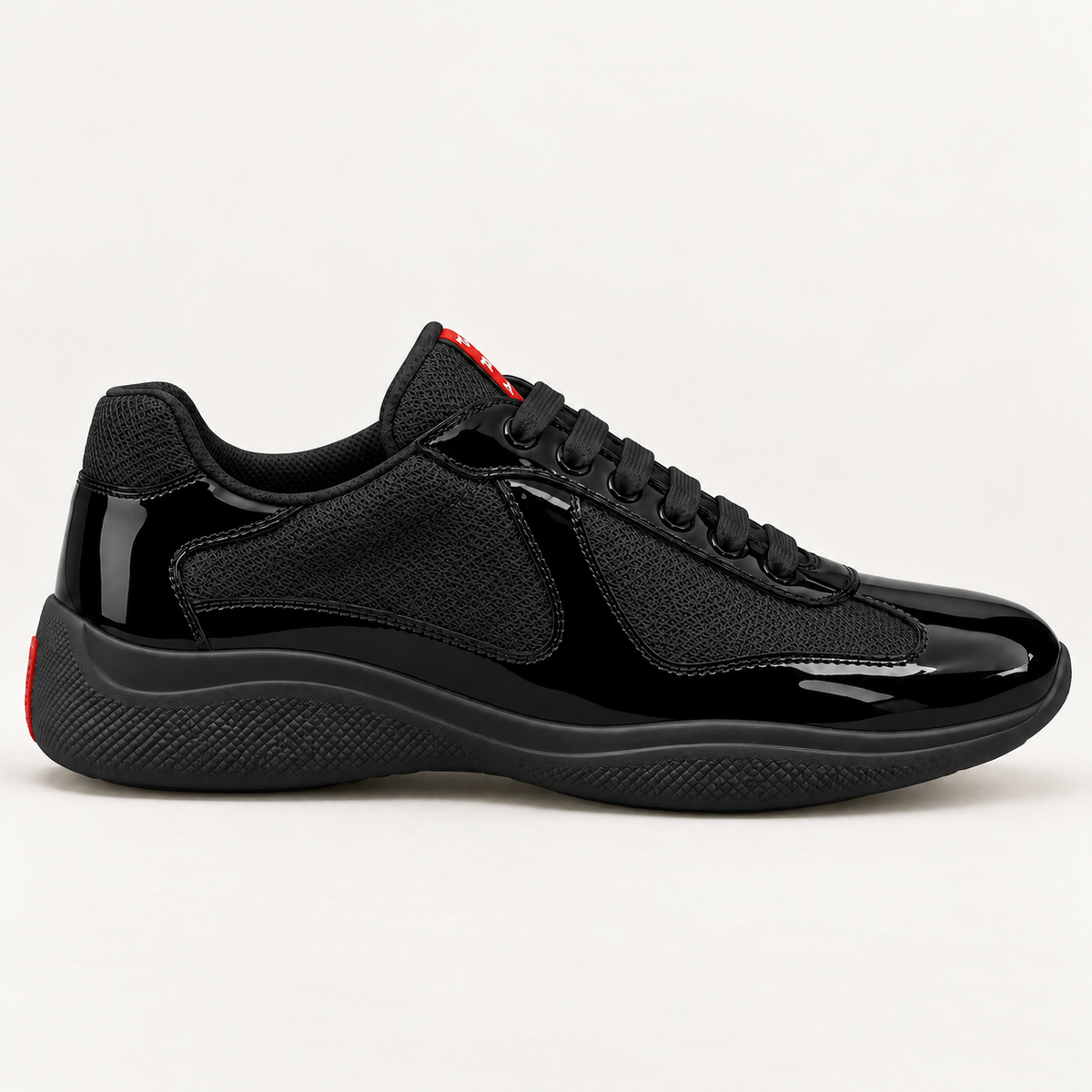 [color:Noir intégral] Prada — Sneakers America’s Cup | Profil extérieur