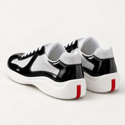 [color:Noir et argent] Prada — Sneakers America’s Cup | 3/4 arrière / talon
