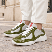 [color:Olive et argent] Prada — Sneakers America’s Cup | Porté