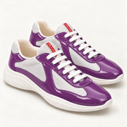 [color:Violet et argent] Prada — Sneakers America’s Cup | 3/4 avant