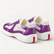 [color:Violet et argent] Prada — Sneakers America’s Cup | 3/4 arrière / talon