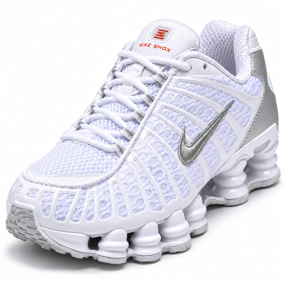 [color:Blanc-argent] Nike Shox TL | 3/4 avant