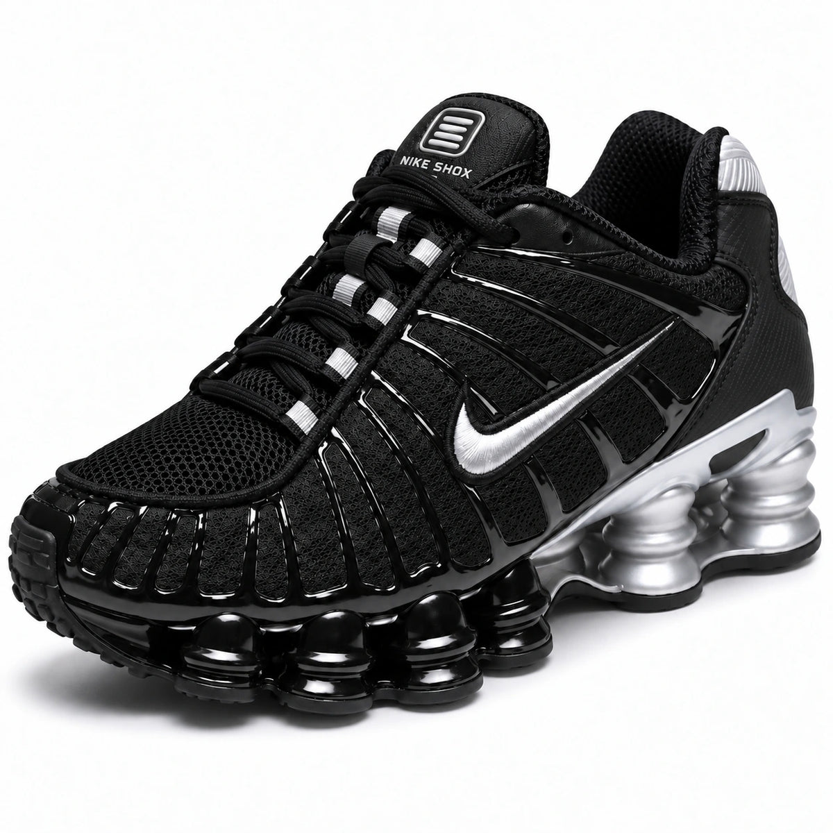 [color:Noir-argent] Nike Shox TL | 3/4 avant