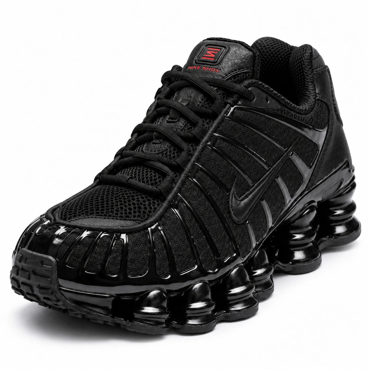 [color:Triple noir] Nike Shox TL | 3/4 avant
