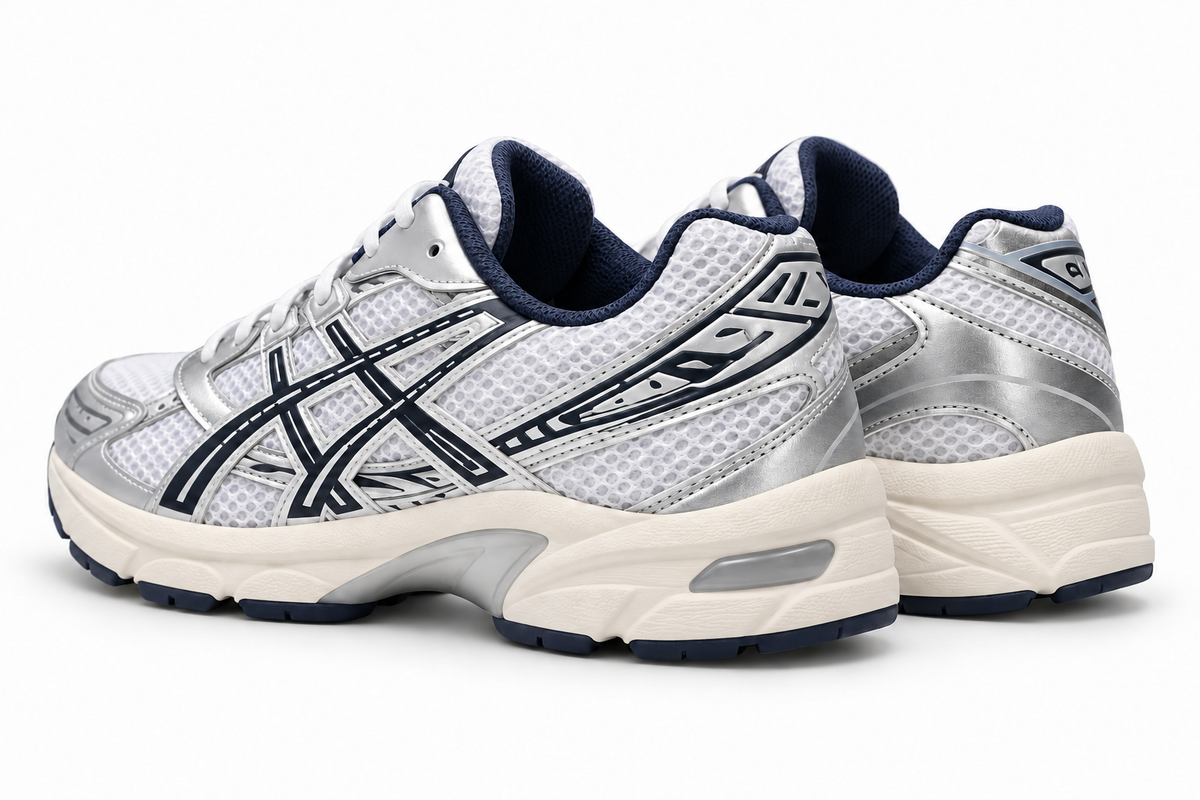 ASICS GEL-1130 | Blanc-marine | 3/4 arrière