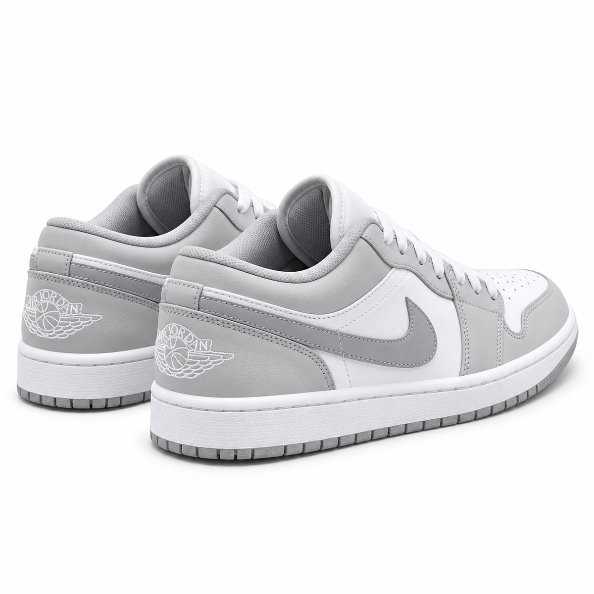 Air Jordan 1 Low | Gris et blanc | 3/4 arrière