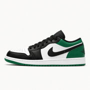 Air Jordan 1 Low | Noir, vert et blanc | Côté extérieur