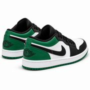 Air Jordan 1 Low | Noir, vert et blanc | 3/4 arrière
