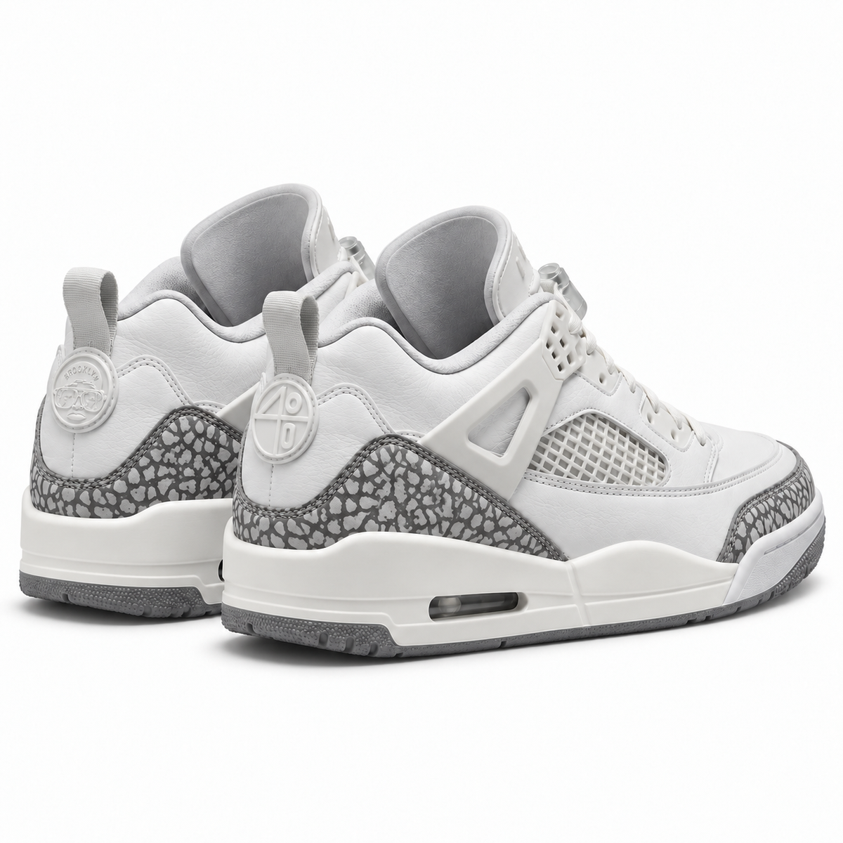 Jordan Spizike Low | Blanc / gris | 3/4 arrière