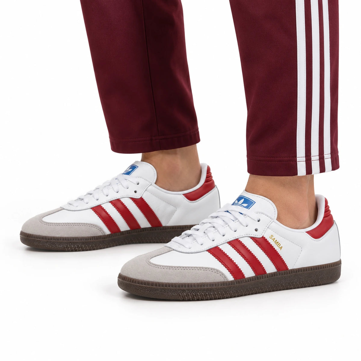 [color:Blanc-rouge] adidas Samba OG | Porté