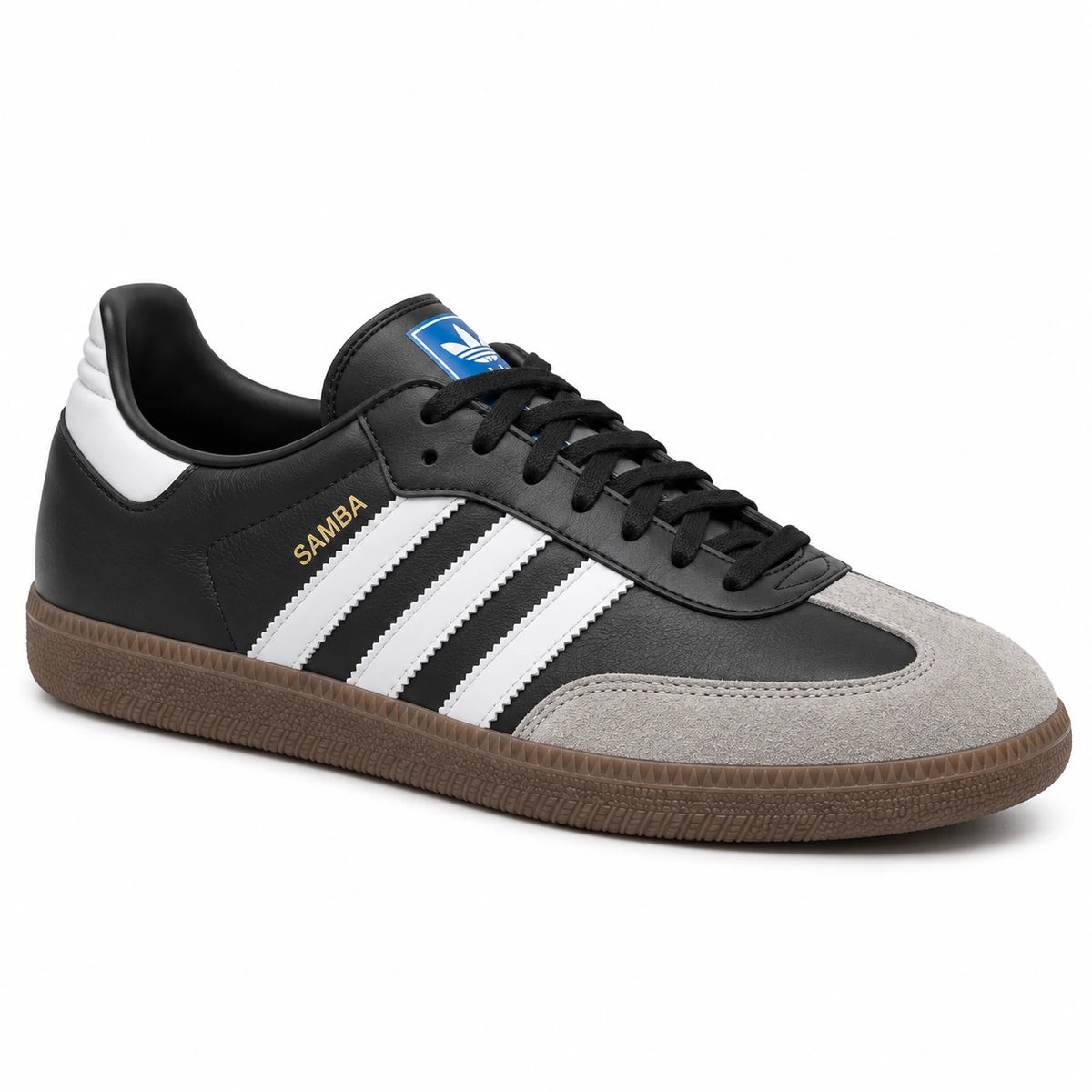 [color:Noir-blanc-gris] adidas Samba OG | 3/4 avant