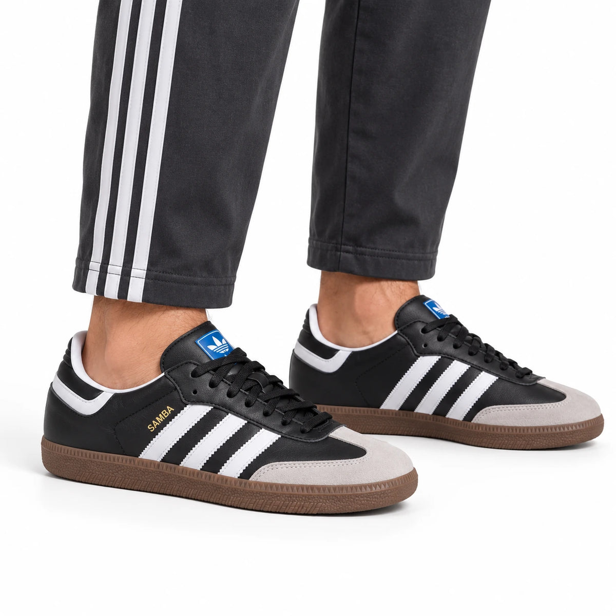 [color:Noir-blanc-gris] adidas Samba OG | Porté