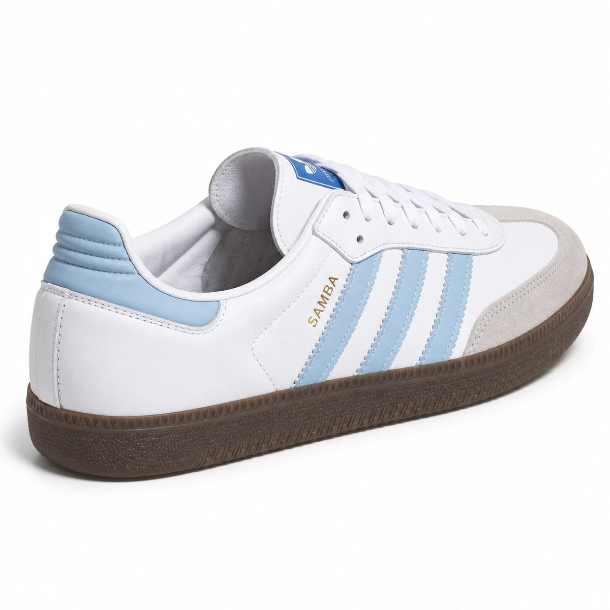 [color:Blanc-bleu ciel] adidas Samba OG | 3/4 arrière