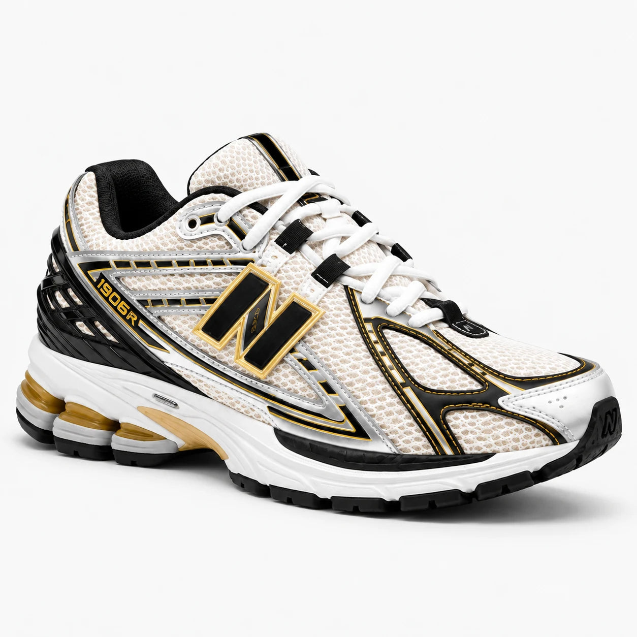 New Balance 1906R Argent-or — 3/4 arrière