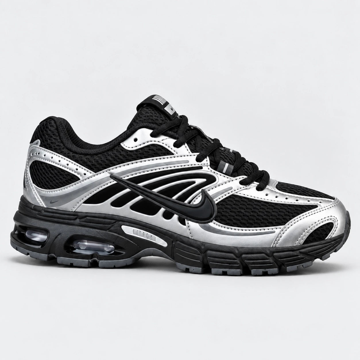 Nike Air Max Moto 2K Argent-noir — Profil extérieur