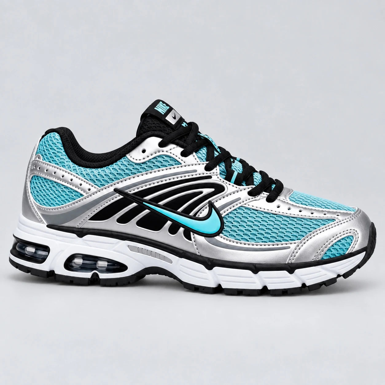 Nike Air Max Moto 2K Argent-vert — Profil extérieur