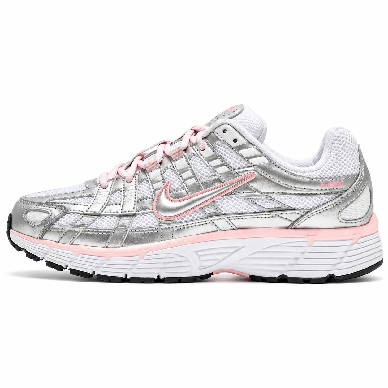 Nike P-6000 Argent-rose clair — Profil extérieur