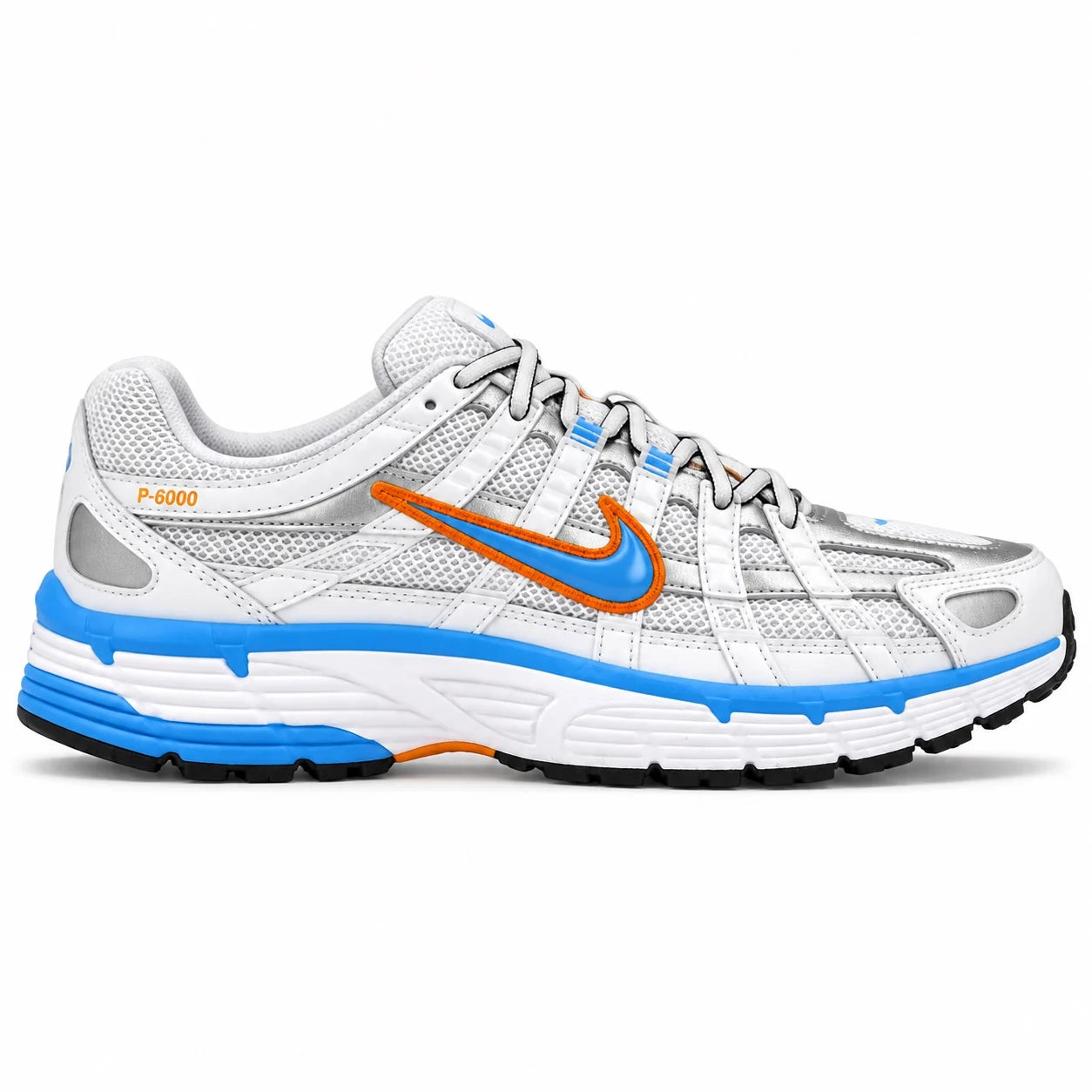Nike P-6000 Blanc-bleu ciel-orange — Profil intérieur