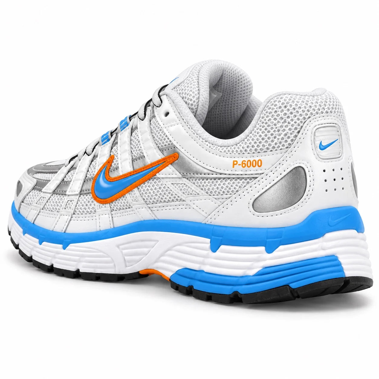 Nike P-6000 Blanc-bleu ciel-orange — 3/4 arrière
