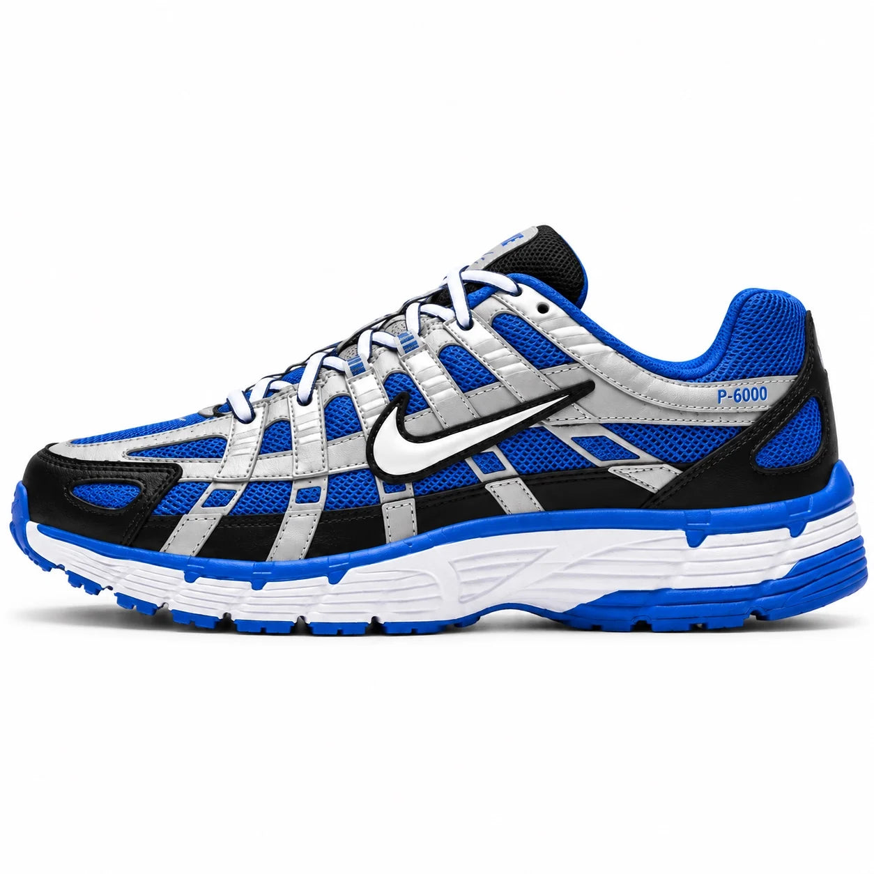 Nike P-6000 Bleu royal-argent-noir — Profil extérieur