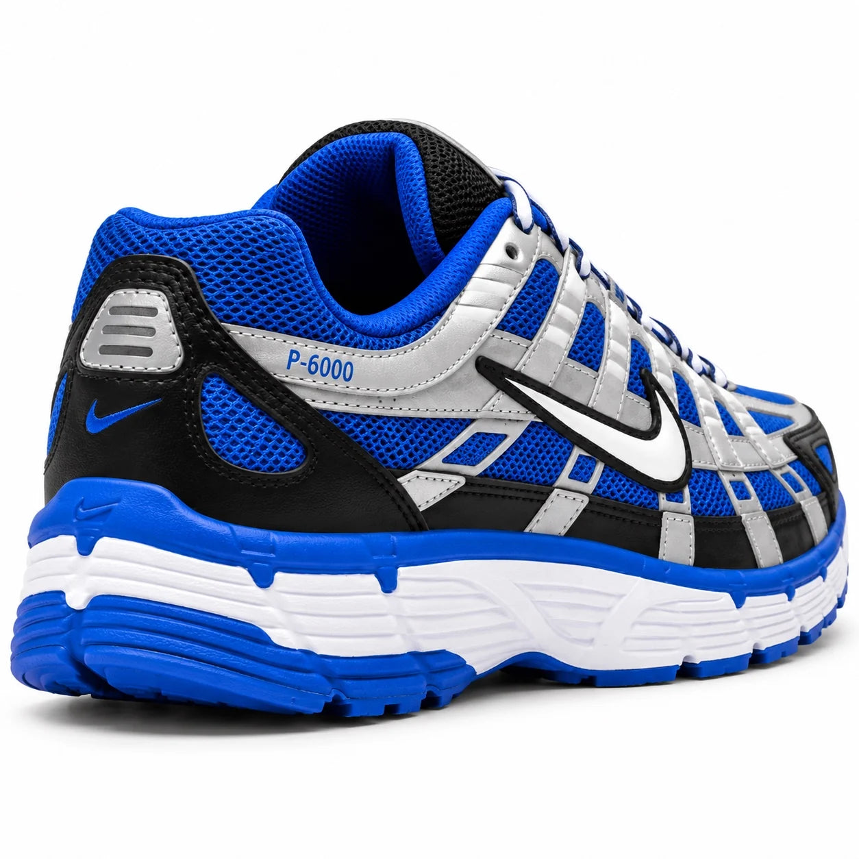Nike P-6000 Bleu royal-argent-noir — 3/4 arrière
