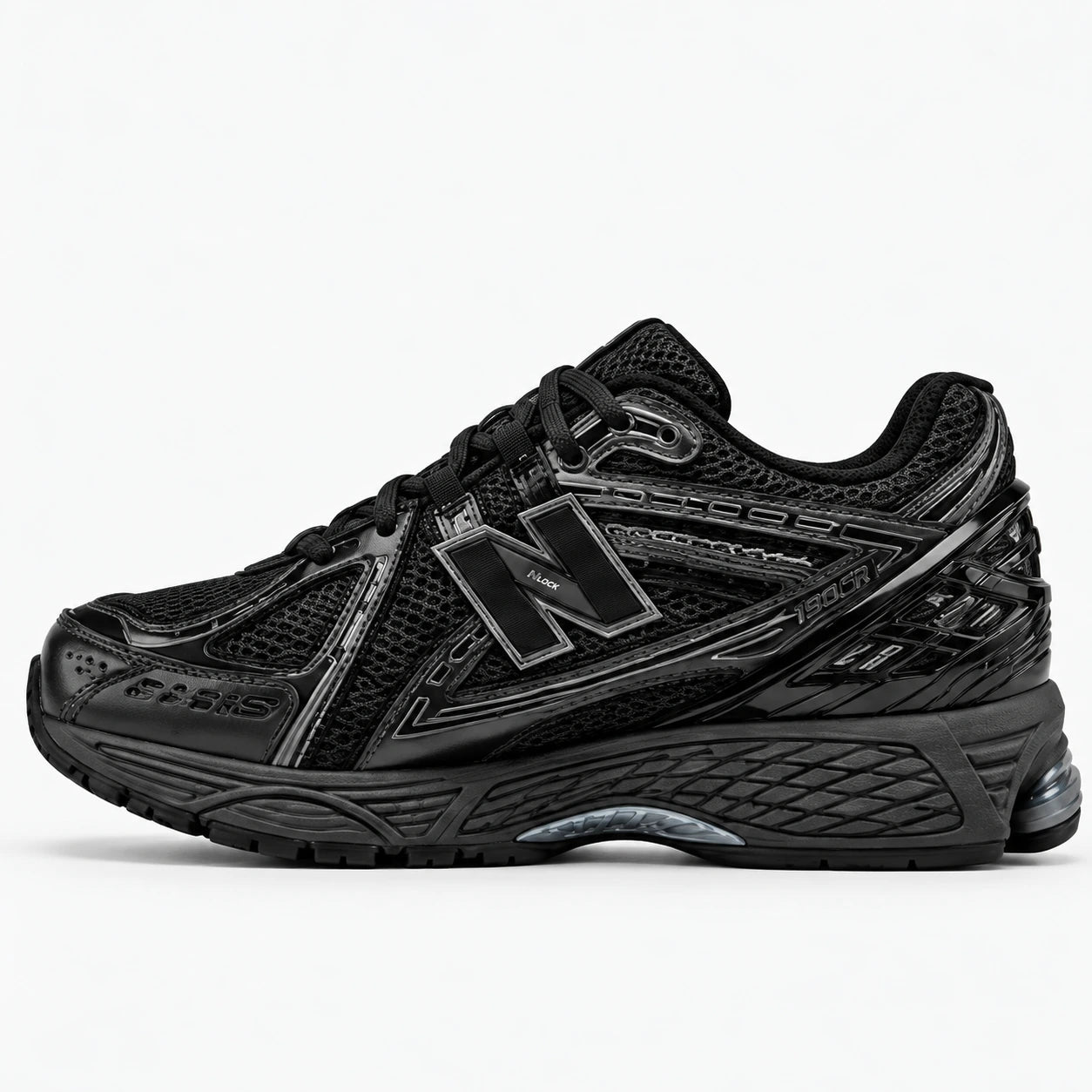 New Balance 1906R Triple Black — Profil intérieur